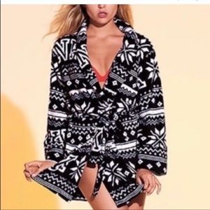 Victoria’s Secret pink fuzzy robe